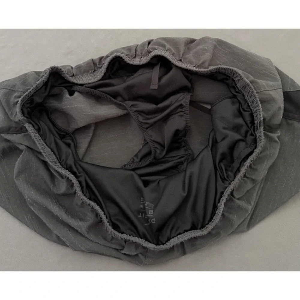 Nike Dri-FIT Running Shorts Womens Size XL Gray Athletic Lined Drawstring Waist